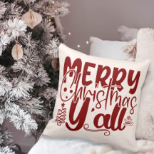 Frohe Weihnachten Y’all Typografy Holiday Cream