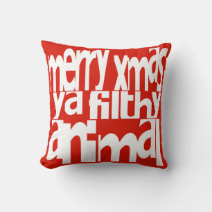Frohe Weihnachten ya Filthy Animal Pillow Kissen