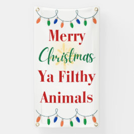 Frohe Weihnachten Ya Filthy Animals Holiday Banner