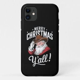 Frohe Weihnachten Y'all Country Cowboy Santa Claus Case-Mate iPhone Hülle
