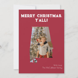 Frohe Weihnachten Y'all Crimson Alabama Staat Foto