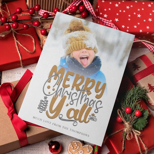 Frohe Weihnachten Y'All Foto Künstlerische Typogra (Von Creator hochgeladen)