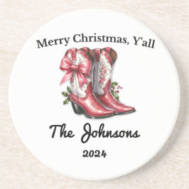 Frohe Weihnachten Y'all Getränkeuntersetzer