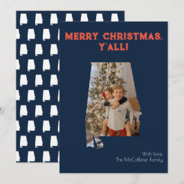 Frohe Weihnachten Y'all Navy Alabama Staat Foto