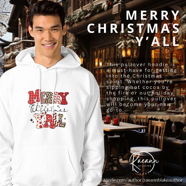 Frohe Weihnachten Y'all Pullover Hooded Sweatshirt (Von Creator hochgeladen)
