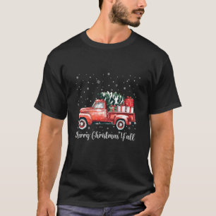 Frohe Weihnachten Y'all Roter LKW Weihnachten Schl T-Shirt