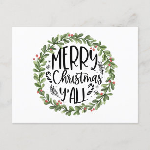 Frohe Weihnachten Y'all Wasserfarbenreath