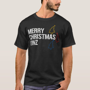 Frohe Weihnachten Yinz mit Pittsburgh Christmas Tr T-Shirt