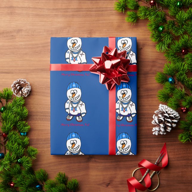 Frohe Weihnachten Yo, Rapper Snowman Wrapping Pape Geschenkpapier (Feiertagsgeschenk)