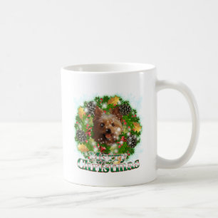 Frohe Weihnachten Yorkie Kaffeetasse