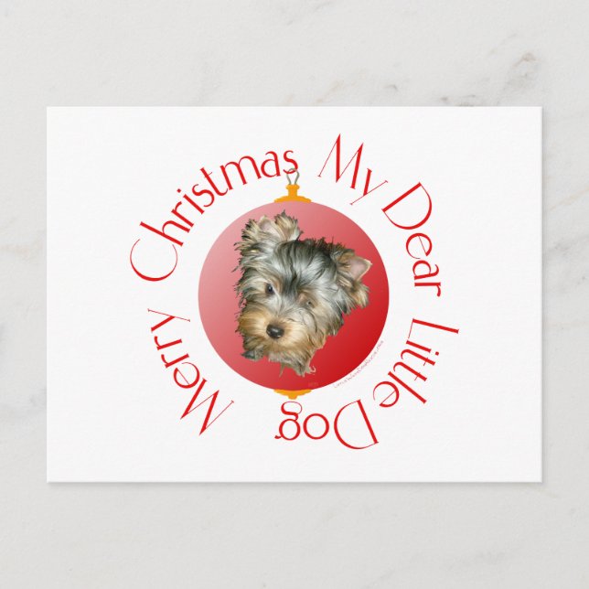 Frohe Weihnachten Yorkshire Terrier (Vorderseite)