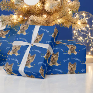 Frohe Weihnachten Yorkshire Terrier auf Tinsel Geschenkpapier