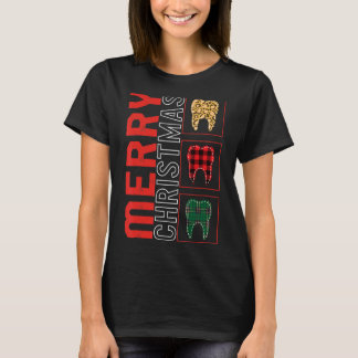 Frohe Weihnachten Zahnhygiene Zahnarzt Tooth Docto T-Shirt