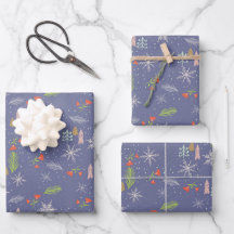 Frohe Weihnachten Zeichnend Bäume Schneeflocken Bl