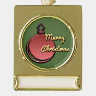 Frohe Weihnachten, Ziern, zum Verkauf ! Banner-Ornament Gold