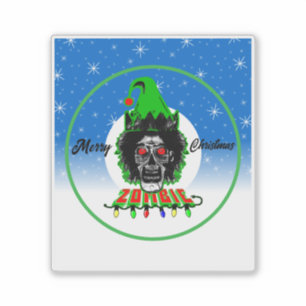 Frohe Weihnachten Zombie Aufkleber