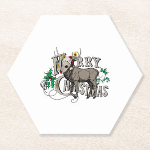 Frohe Weihnachten Zombie Reindeer Skull Geschenk Untersetzer