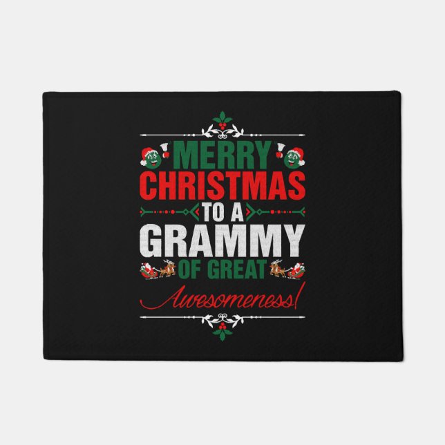 Frohe Weihnachten zu einem Grammy von großer Wahns Fußmatte (Vorderseite)