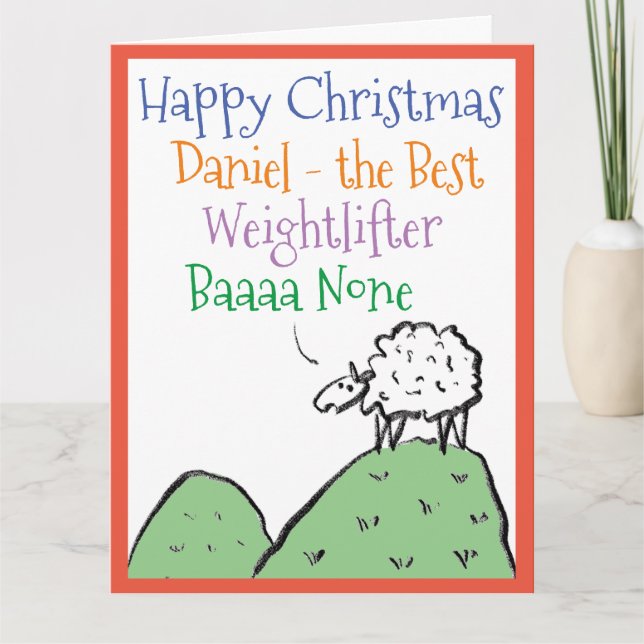 Frohe Weihnachten zu einem Weichtlifter Weihnachte Karte (Vorderseite)