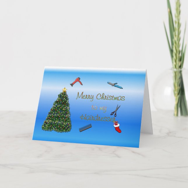Frohe Weihnachten zu Friseur Hairstylist (Vorderseite)