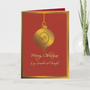 frohe Weihnachten zu meinem Großelternrotgold