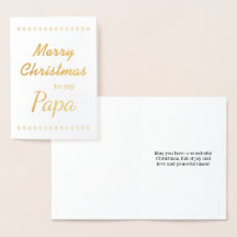 "Frohe Weihnachten zu meinem Papa"-Karte