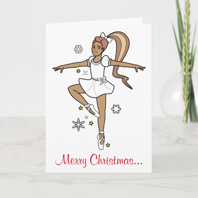 Frohe Weihnachten zu meiner Ballerina-Prinzessin (Vorderseite)
