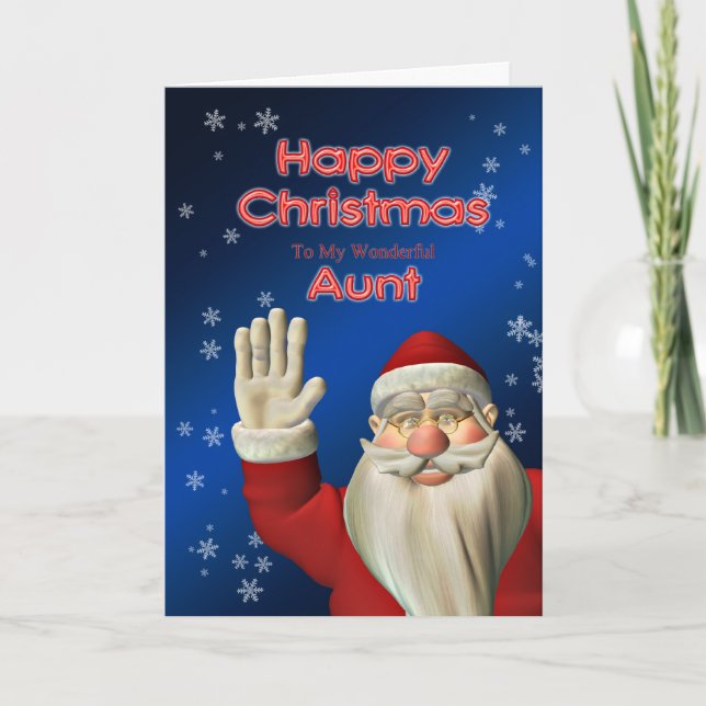 Frohe Weihnachten zu Tante, Sankt in seinem (Vorderseite)