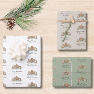 Frohe Weihnachten Zuckerkuchen Kekse Geschenkpapier Set