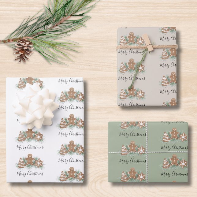Frohe Weihnachten Zuckerkuchen Kekse  Geschenkpapier Set (Von Creator hochgeladen)