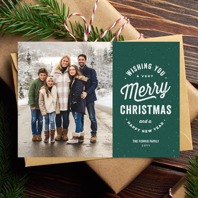 Frohe Weihnachten zwei Foto grüne Outdoorsfamilie (Von Creator hochgeladen)