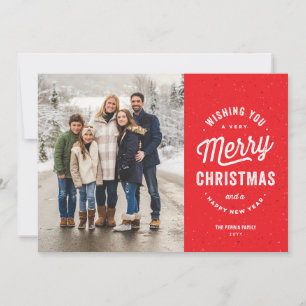 Frohe Weihnachten zwei Foto rote Outdoor-Familie