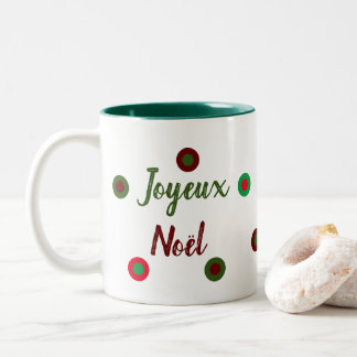 Frohe Weihnachten Zweifarbige Tasse