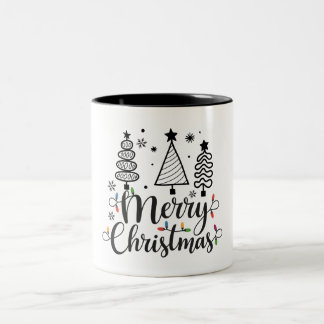frohe Weihnachten Zweifarbige Tasse