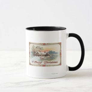 Frohe WeihnachtenEine Landschaft Tasse