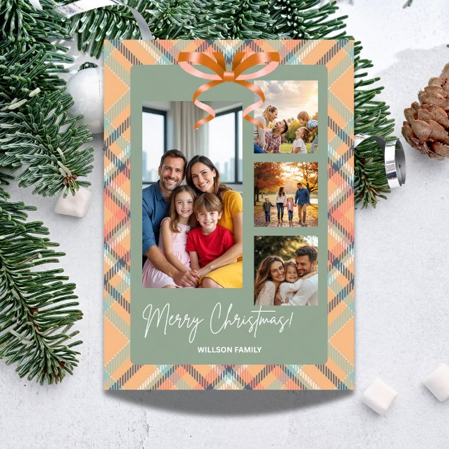 Frohe WeihnachtenFamilienfotos individuell Feiertagskarte (Von Creator hochgeladen)