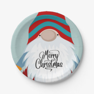 Frohe WeihnachtenGnome Pappteller