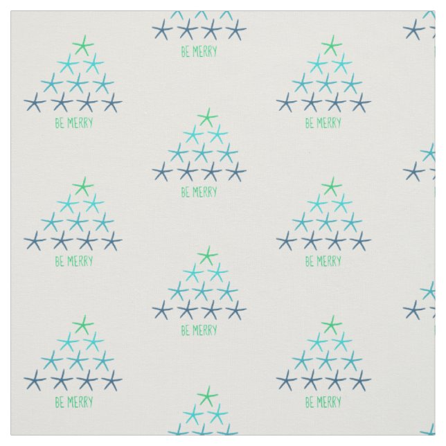 Frohe Weihnachtenstarfish-Gewebe Stoff (Muster)