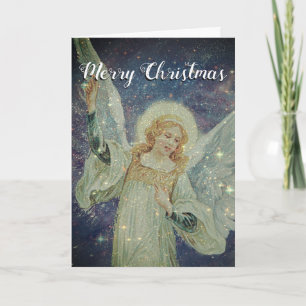 Frohe Weihnachtenstarlight-Engel Feiertagskarte