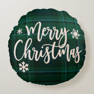 Frohe Weihnachts Akzent Pillow Rundes Kissen