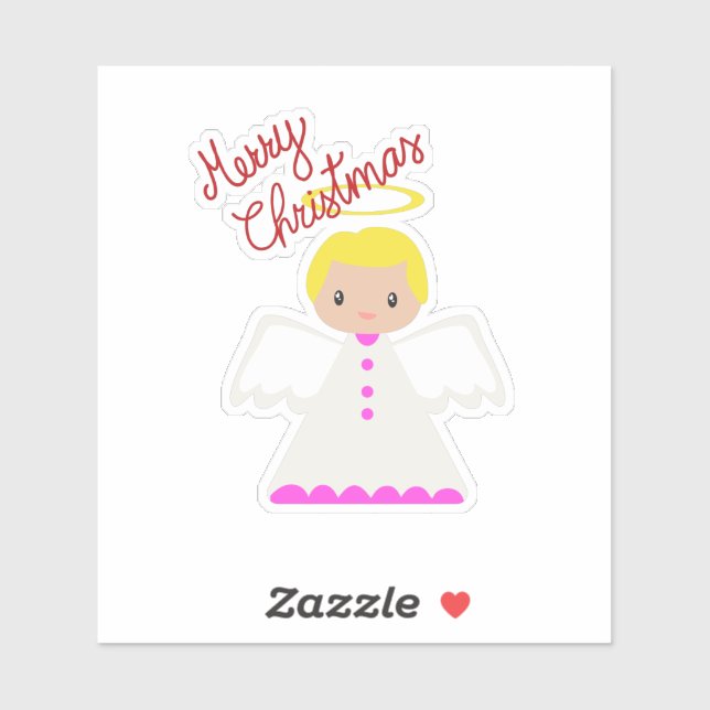 Frohe Weihnachts-Angel-Aufkleber Aufkleber (Blatt)