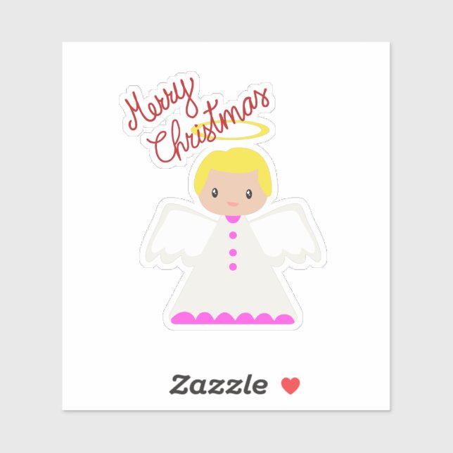 Frohe Weihnachts-Angel-Aufkleber Aufkleber (Blatt)