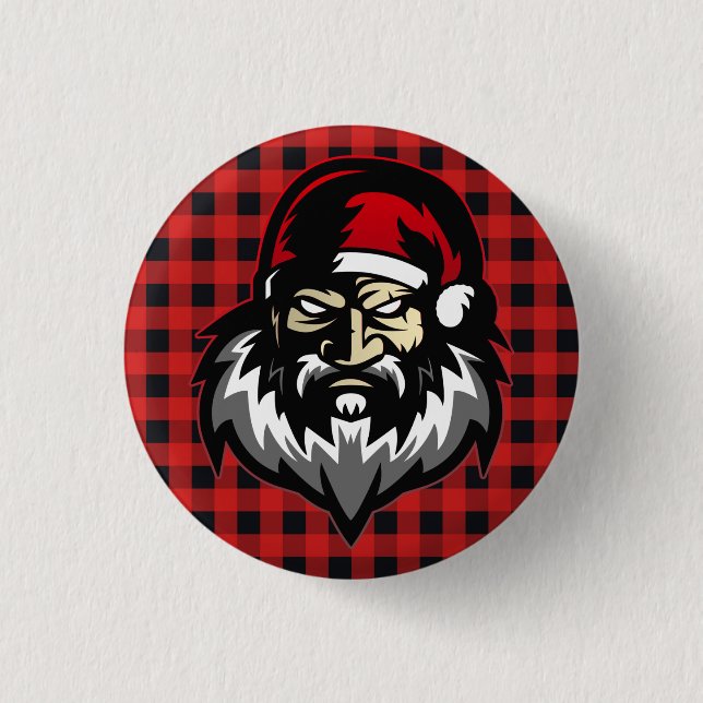 Frohe Weihnachts-Angry Santa Button (Vorderseite)