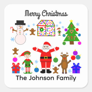 Frohe Weihnachts-Ansammlung #1 Stickers