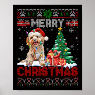 Frohe Weihnachts Apoo Dog Liebhaber Familie Ugly X Poster