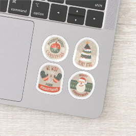 Frohe Weihnachts-Aufkleber-Sammlung Aufkleber