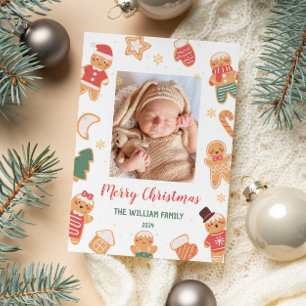 Frohe Weihnachts Baby Foto Holiday Card Einladung