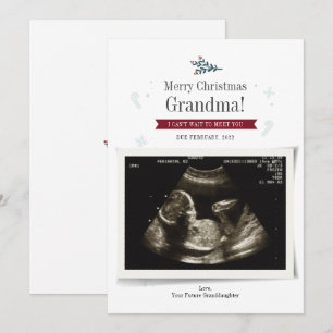 Frohe Weihnachts Baby Sonograph Foto Oma Card Einladung