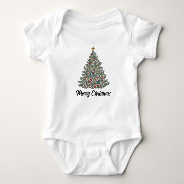Frohe Weihnachts-Babysuits Baby Strampler (Vorderseite)