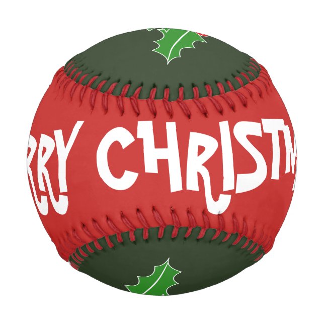 Frohe Weihnachts-Baseballgeschenk mit individuelle Baseball (Rückseite)